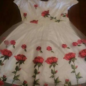 Rose White Dress